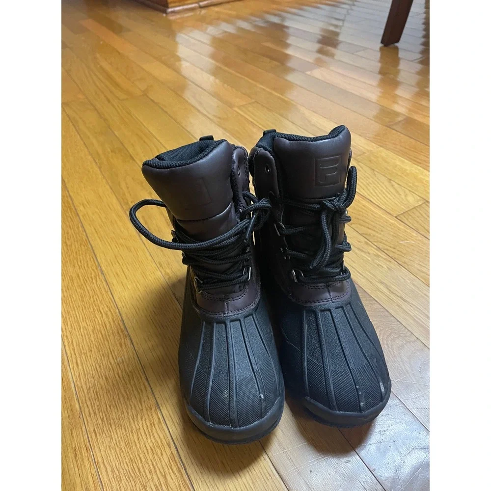 Fila Weathertech Kids Brown Black Winter Duck Boots 3SH40270-202 Size 1.5